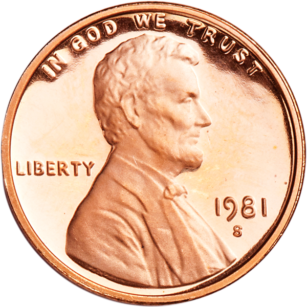 1981 S Proof Lincoln Memorial Cent