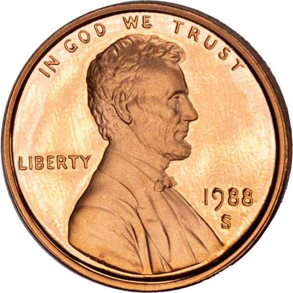 1988 S Proof Lincoln Memorial Cent