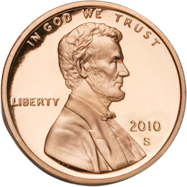 2010 S. Proof Lincoln Shield Reverse Cent