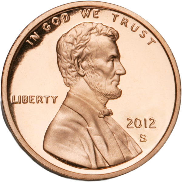 2012 S. Proof Lincoln Shield Reverse Cent