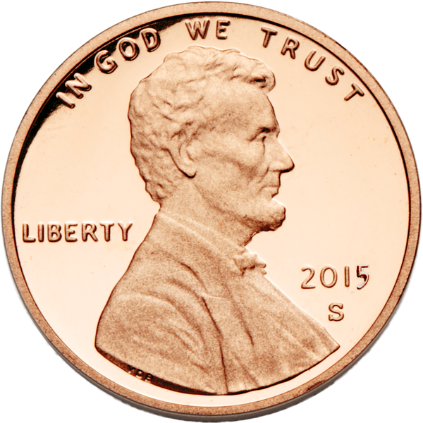 2015 S. Proof Lincoln Shield Reverse Cent