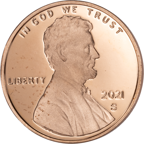 2021 S. Proof Lincoln Shield Reverse Cent