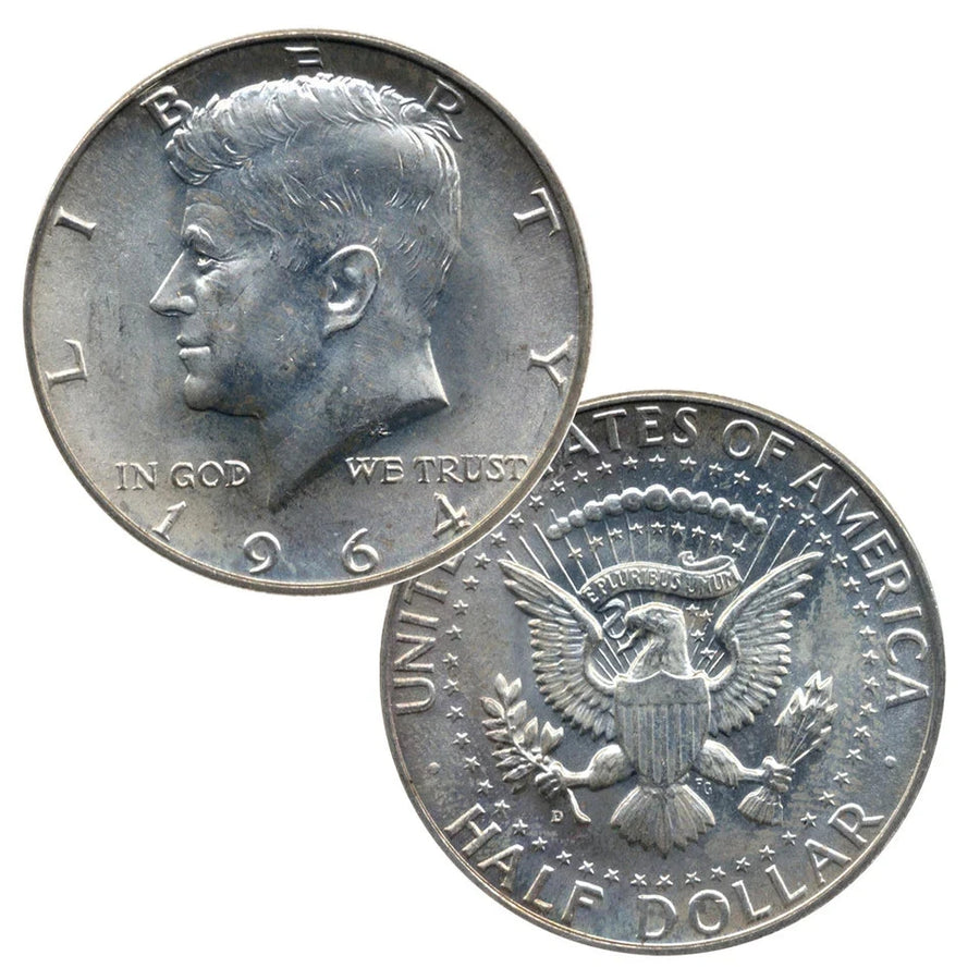 Roll Of 20 $10 Face Value 90% Silver 1964 Kennedy Half Dollars FULL DATE