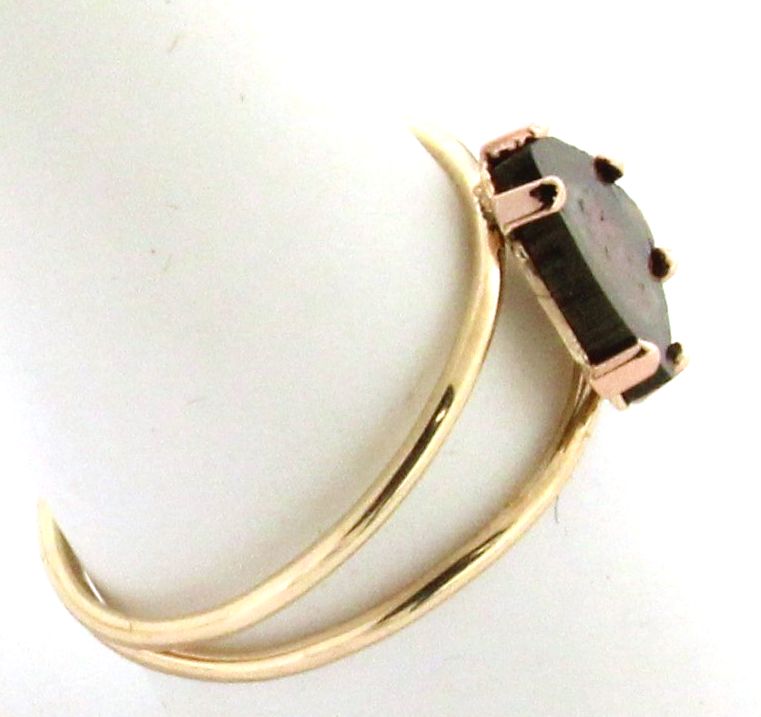 Solid 14k Yellow Gold 2ct Watermelon Tourmaline Split Shank Ring