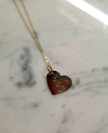 Solid 14kt Personalized Valentine Necklace