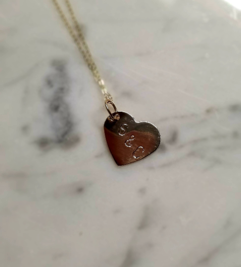 Solid 14kt Personalized Valentine Necklace