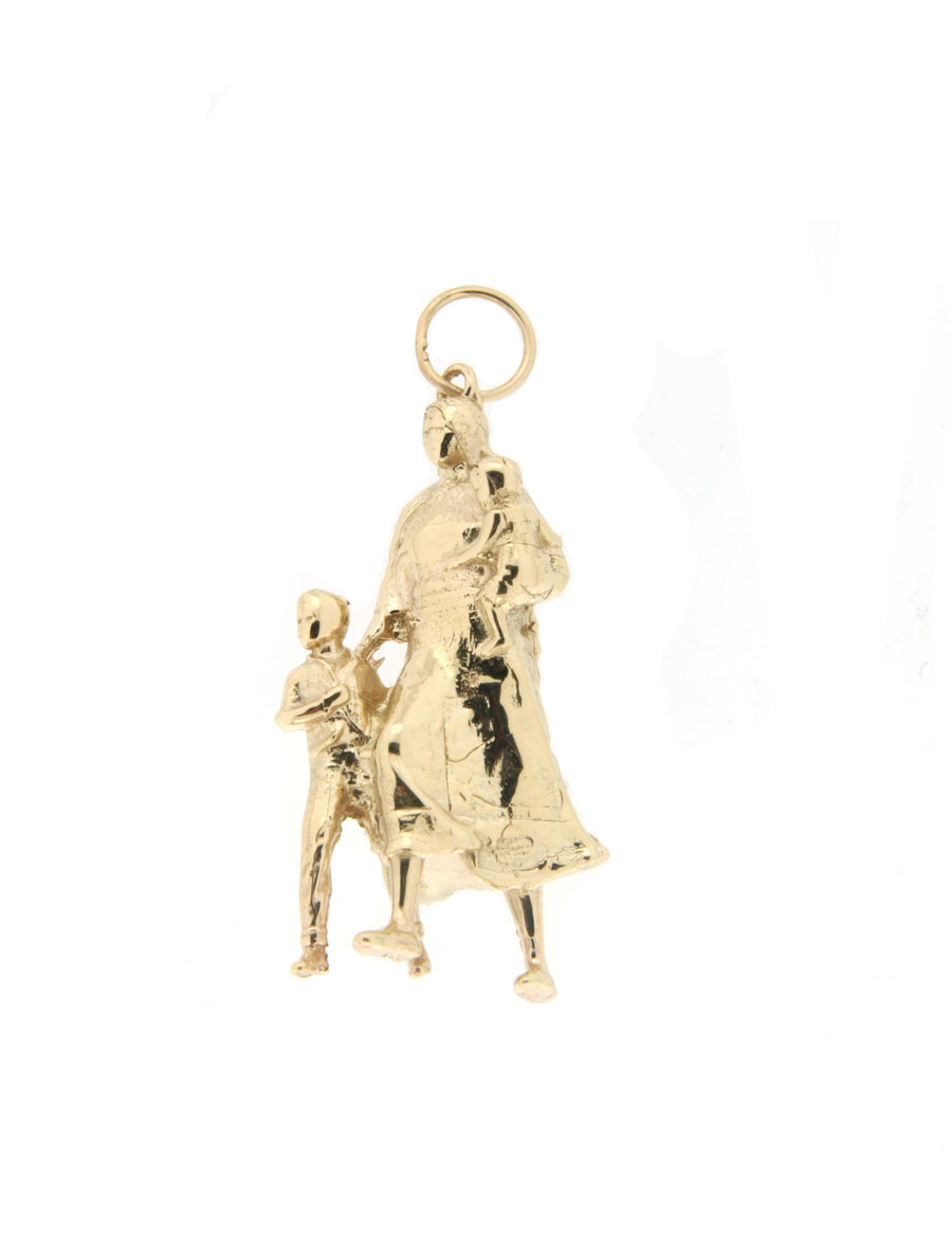 Solid 14k Yellow Gold Gloucester Fisherman’s Wives’ Statue Charm