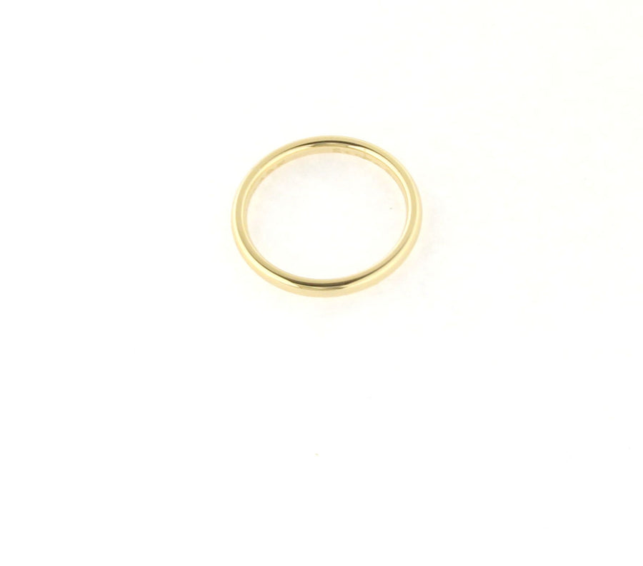 Solid 14kt Yellow Gold 1.2mm Handmade Wedding Band