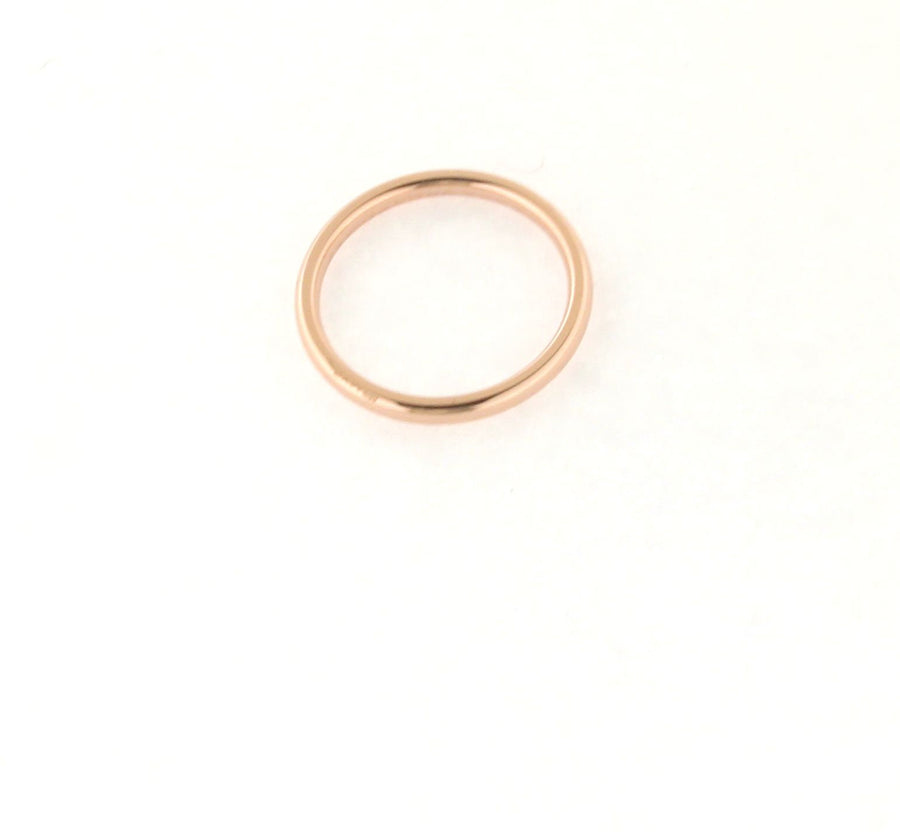 Solid 14kt Rose Gold 1.2mm Handmade Wedding Band