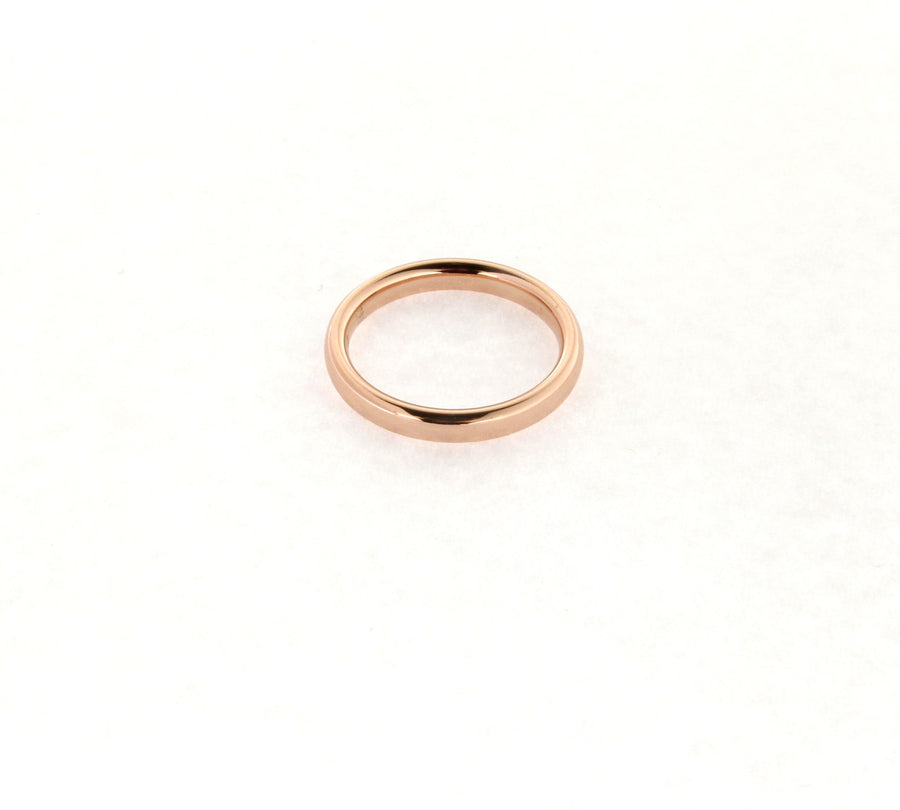 Solid 14kt Rose Gold 3mm Handmade Wedding Band