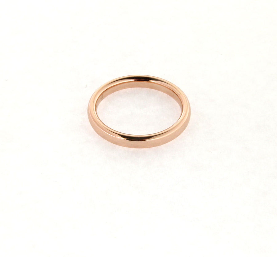 Solid 14kt Rose Gold 3mm Handmade Wedding Band