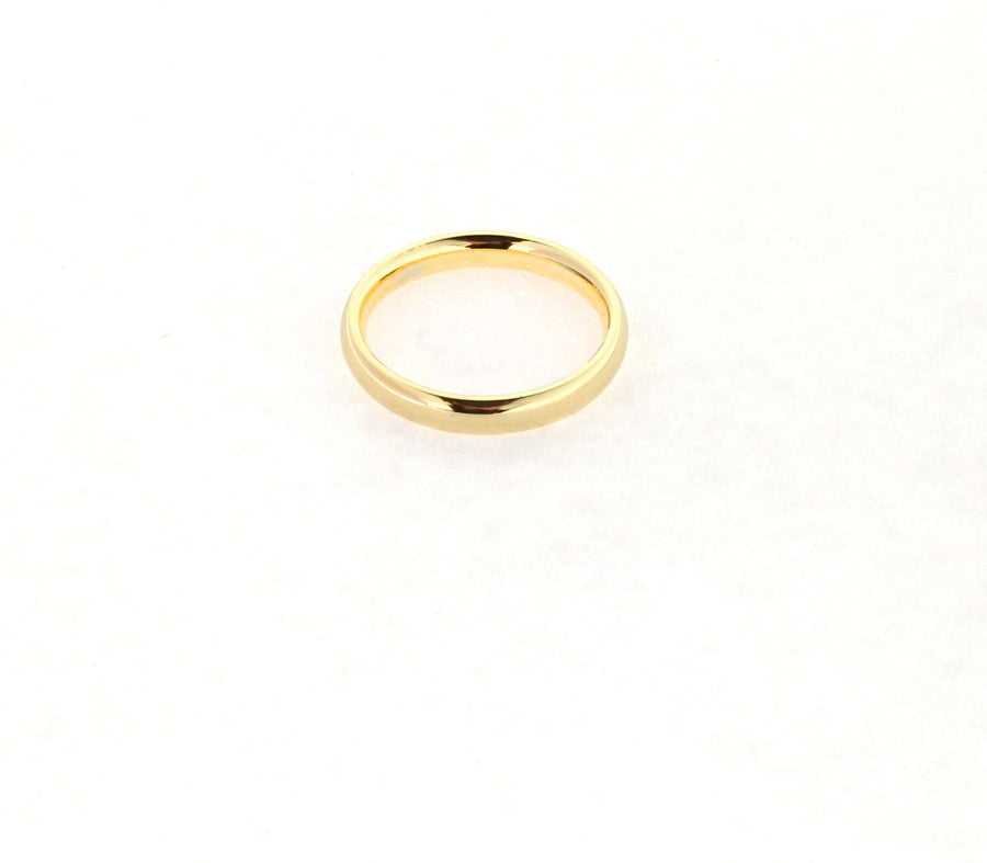 Solid 14kt Yellow Gold 3mm Handmade Wedding Band