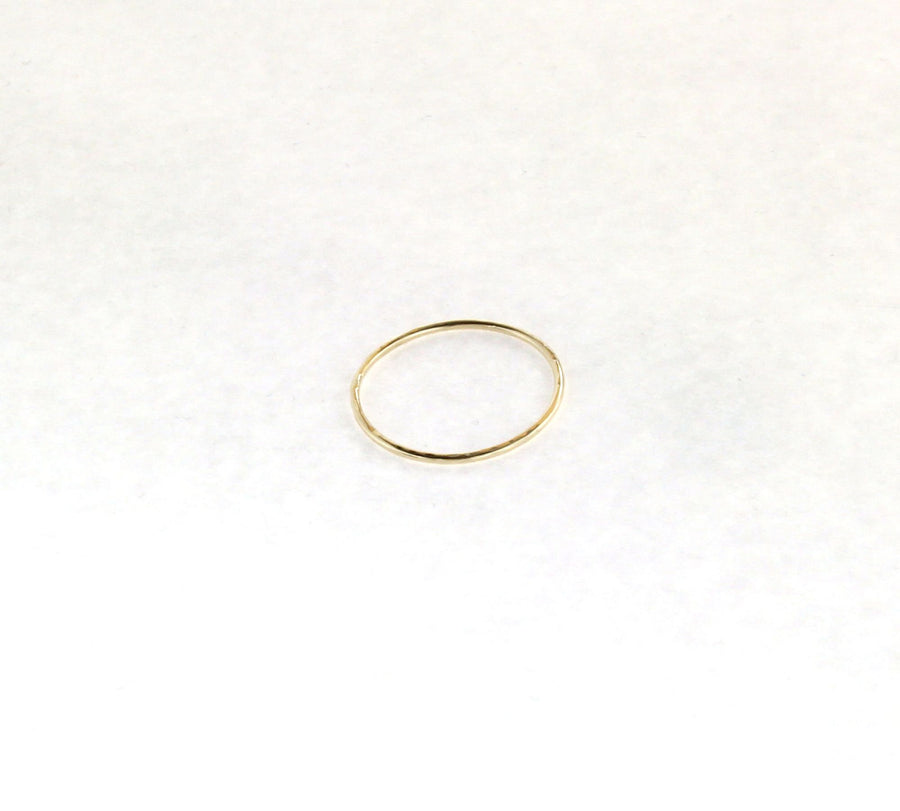 Solid 18kt Yellow Gold 1.2mm Hammered Handmade Wedding Band