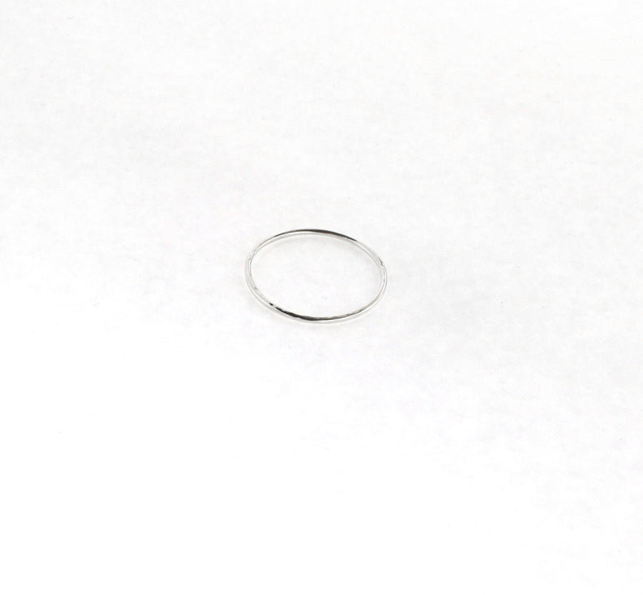 Solid 18kt White Gold 1.2 mm Handmade Wedding Band